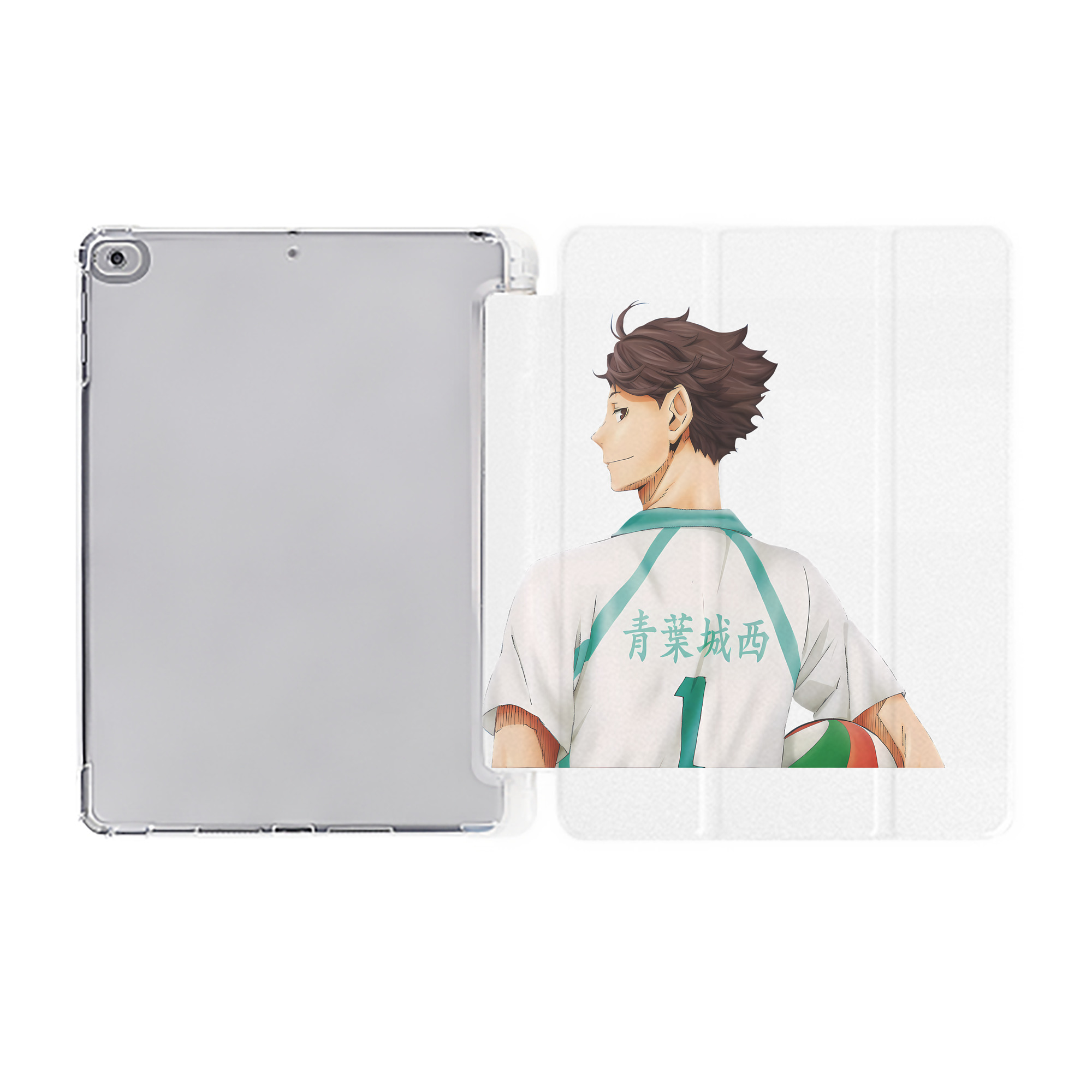 （画像用） ハイキュー!! Haikyu!! IPad ケース ペン収納付き 三つ折りスタンド PUレザー×シリコン 対応機種9.5/10.5/10.9インチ